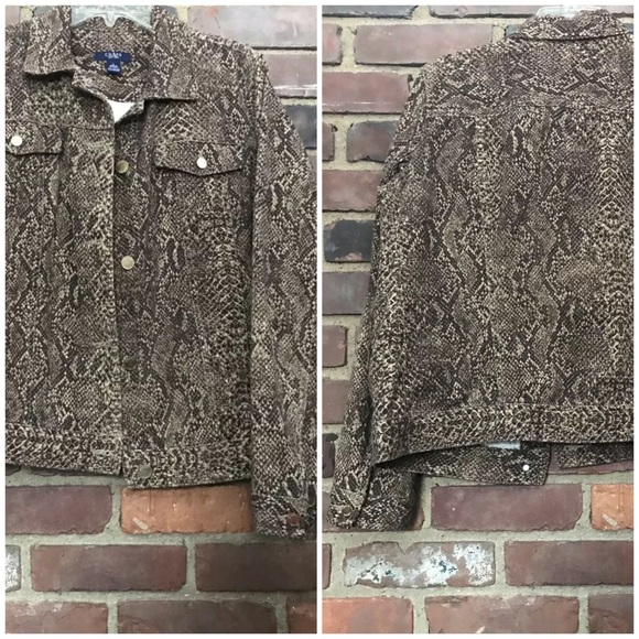 CHAPS Ralph Lauren Reptile Snakeskin Jacket Large - Picture 1 of 4